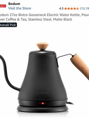 Bodum electric gooseneck kettle